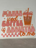 Iced coffee shirt print