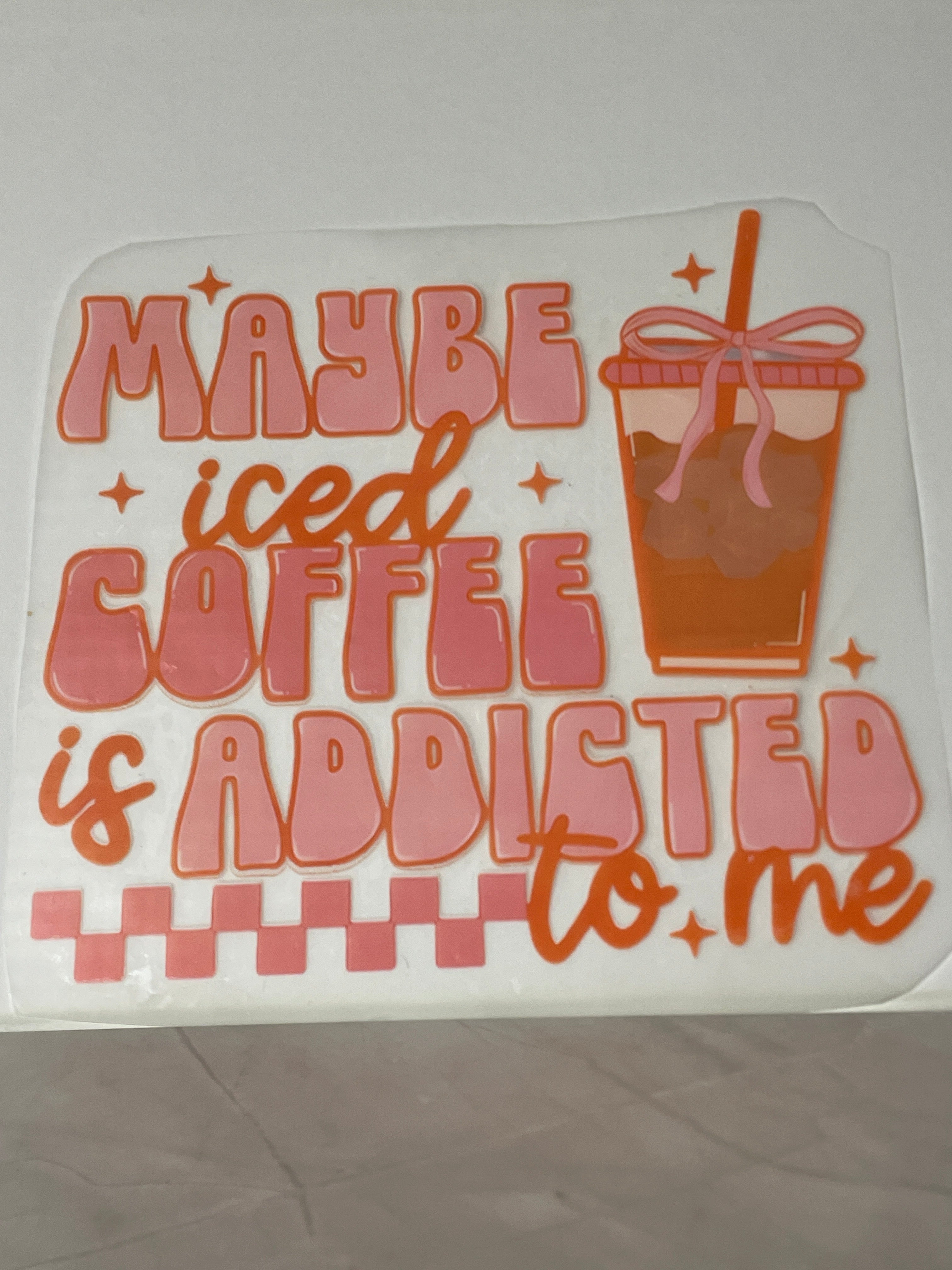 Iced coffee shirt print
