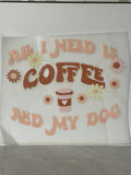 Dog and coffee shirt print