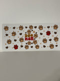 Brown and red dog mom cup print