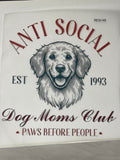 Antisocial dog shirt print