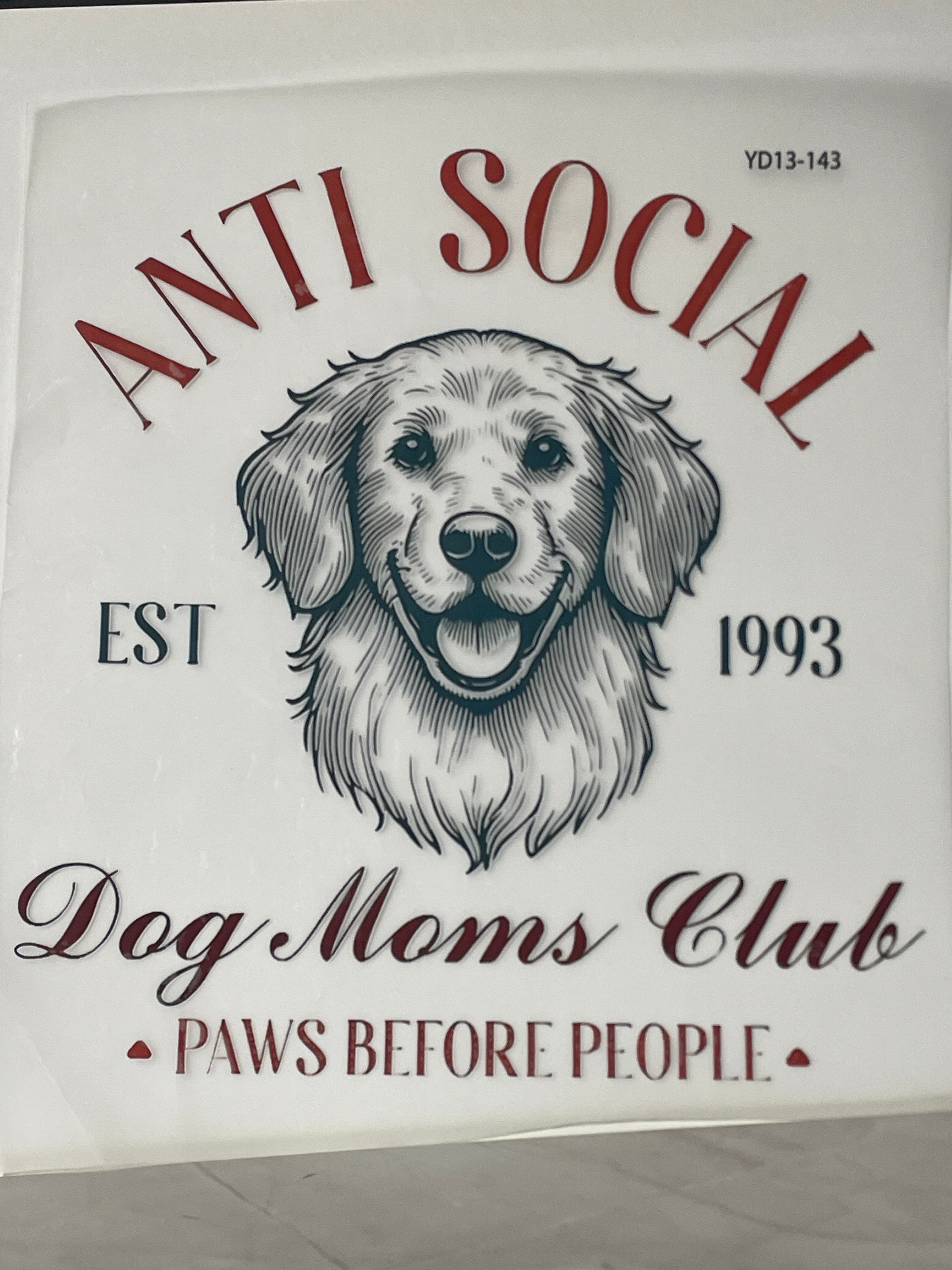 Antisocial dog shirt print