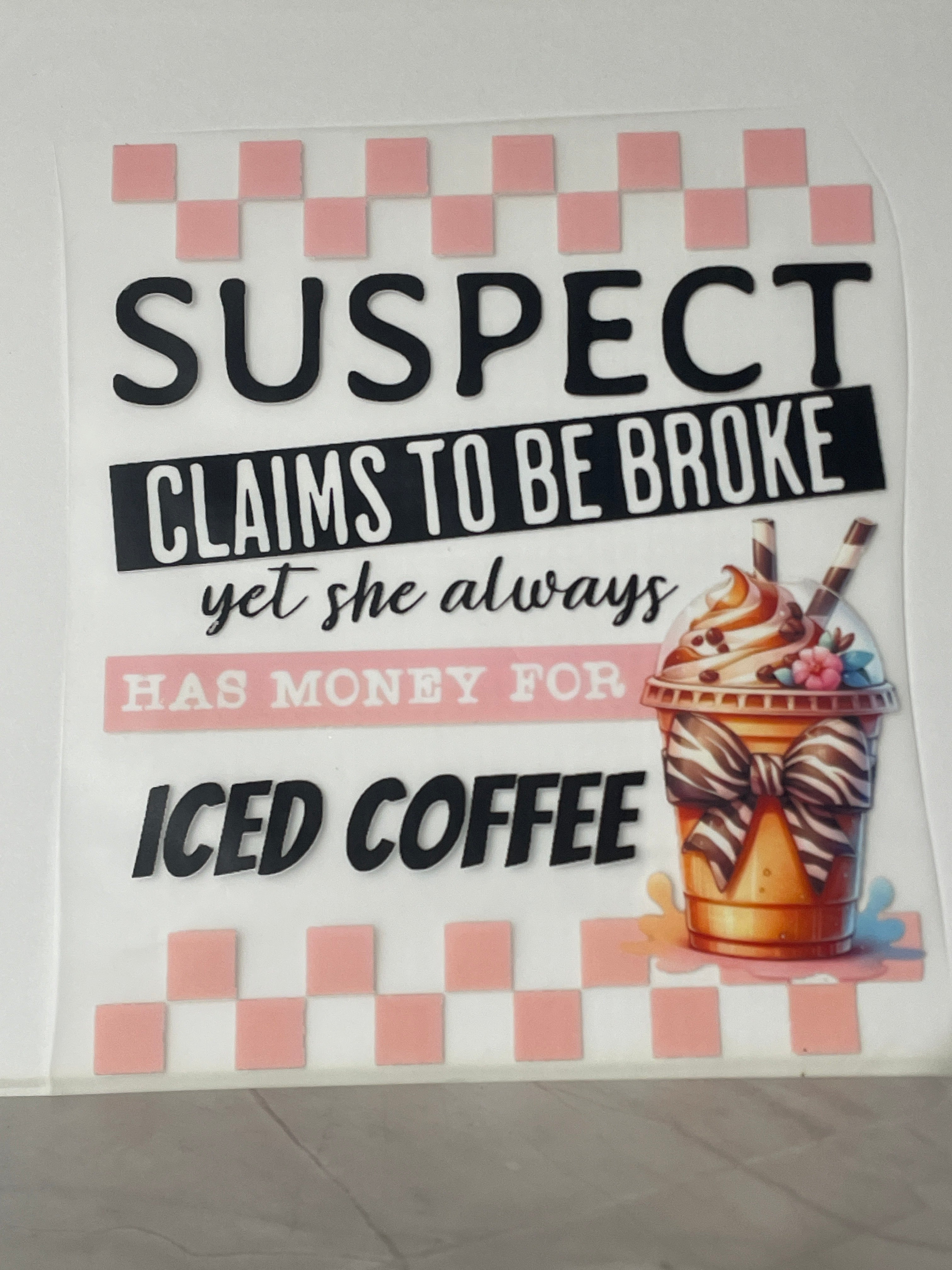 Suspect claims shirt print