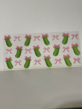Pickles with bows cup print