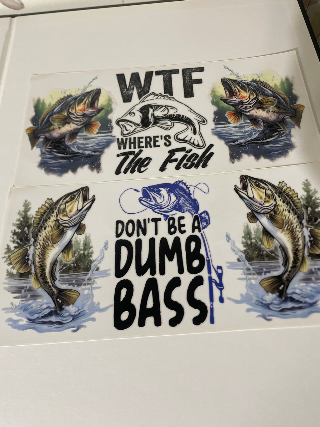 Fishing cup prints 4 pack