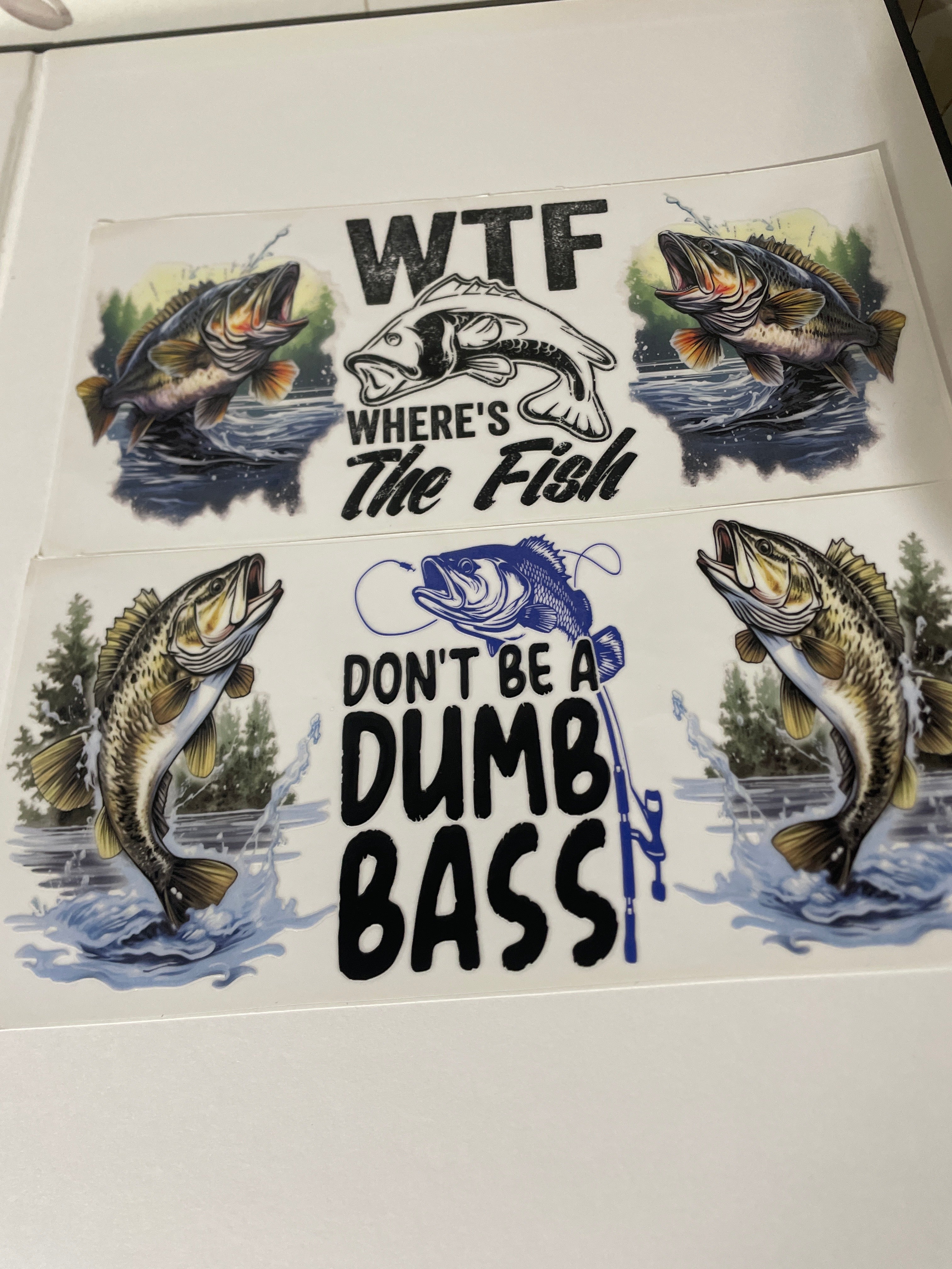 Fishing cup prints 4 pack