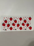 Strawberry and flower cup print